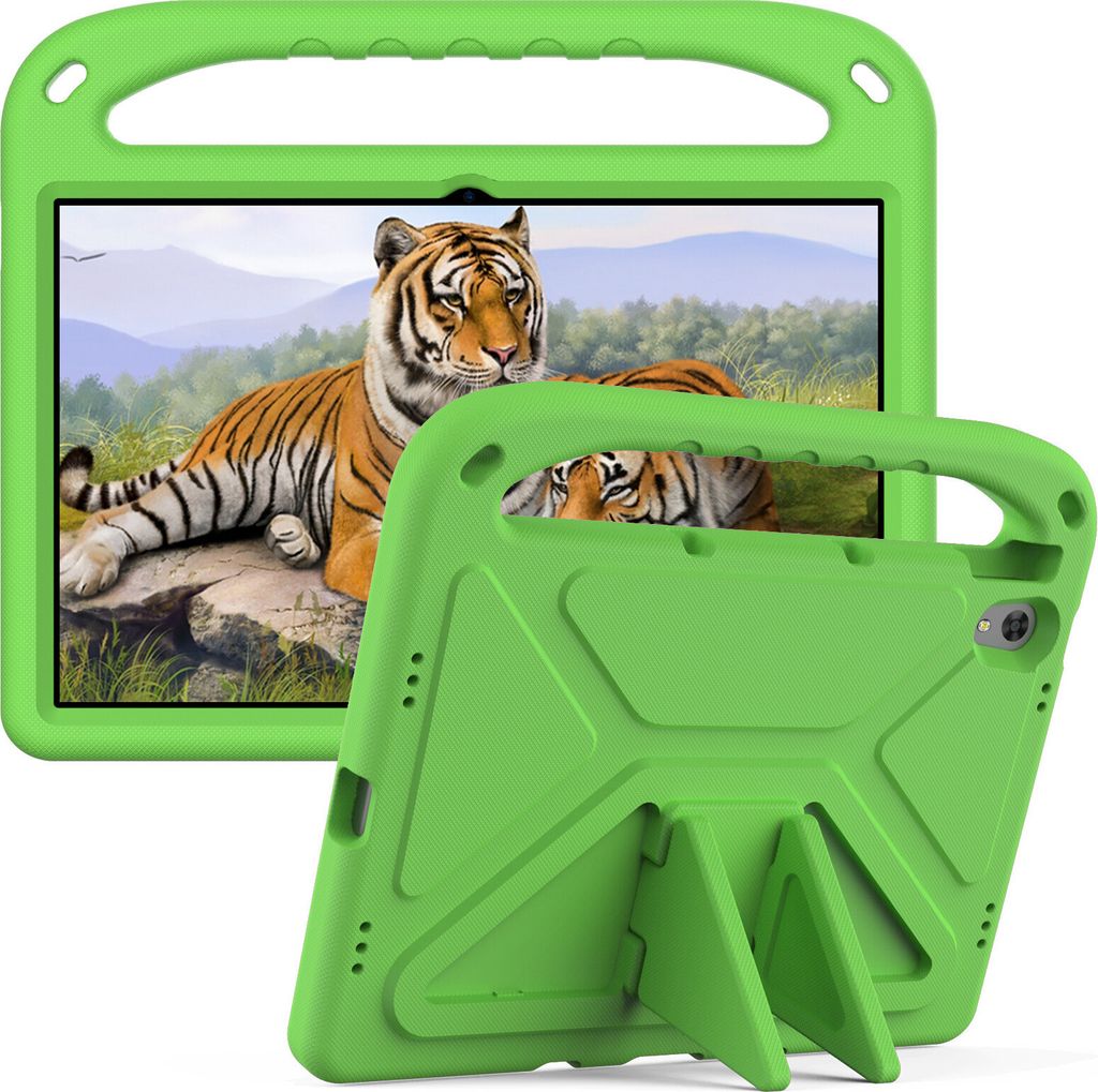 Hülle für Lenovo Tab K10 / M10 Plus 2nd Gen 10,3 Zoll 2021/2020, Leichte Stoßfeste Eva Kinder Schutzhülle mit Griff und Faltbarem Ständer Grün