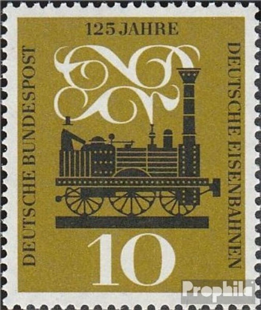 Briefmarken BRD (BR.Deutschland) 1960 Mi 345 (kompl.Ausg.) FDC 125 Jahre dt. Eisenbahnen