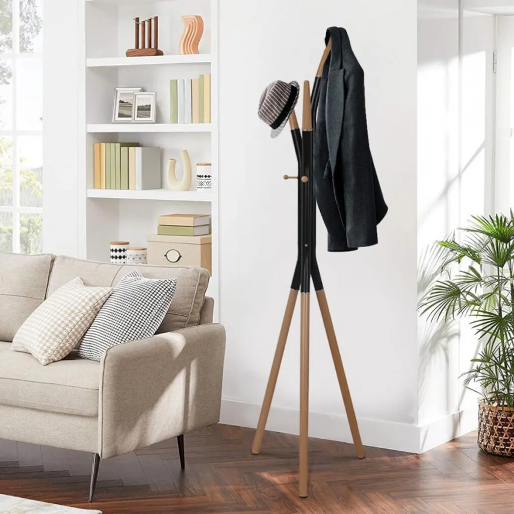 Bureau Scandinave Dakabi avec Vestiaire Intégré en Bois et Métal Blanc