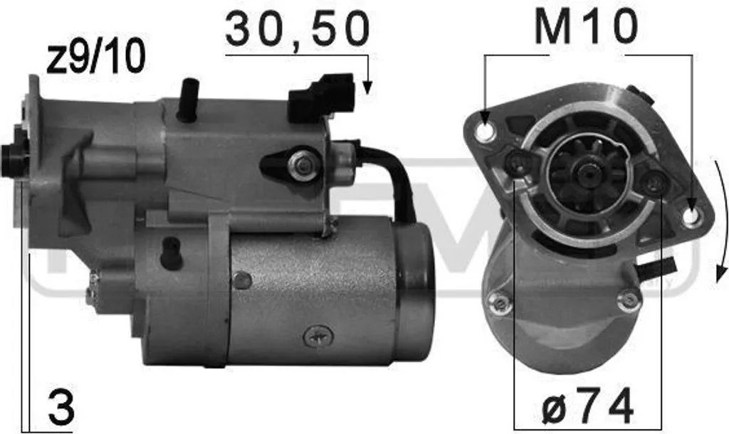 Starter de rechange pour Toyota RAV 4 II et Picnic - Qualité OE ERA