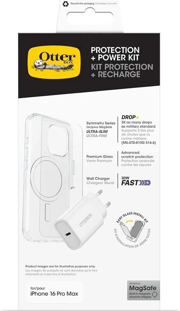 Coque iPhone 16 Pro Max MagSafe Transparente avec Kit Verre Premium - 6
