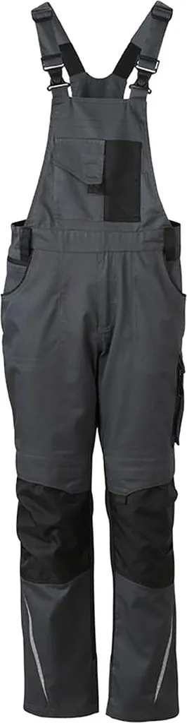 Salopette Workwear FU888 résistante avec poches outils Gris et Noir