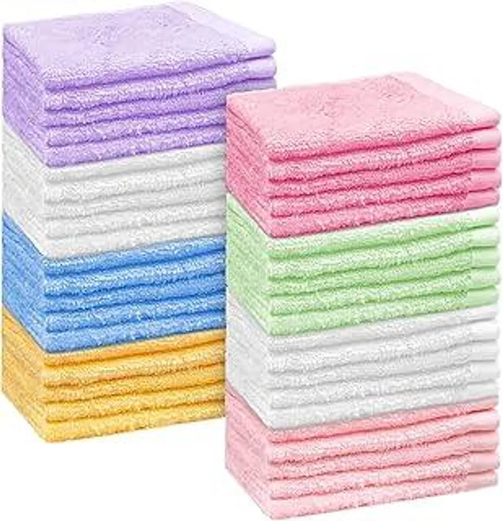 40 Salviette Neonato Morbide 25x25 cm - Microfibra Effetto Carezza