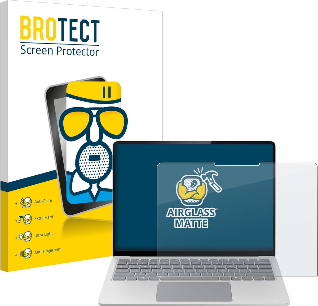 BROTECT Entspiegelungs Schutzglas für Microsoft Surface Laptop 7 13.8" Schutzfolie Panzer Folie Glas Display Schutz matt