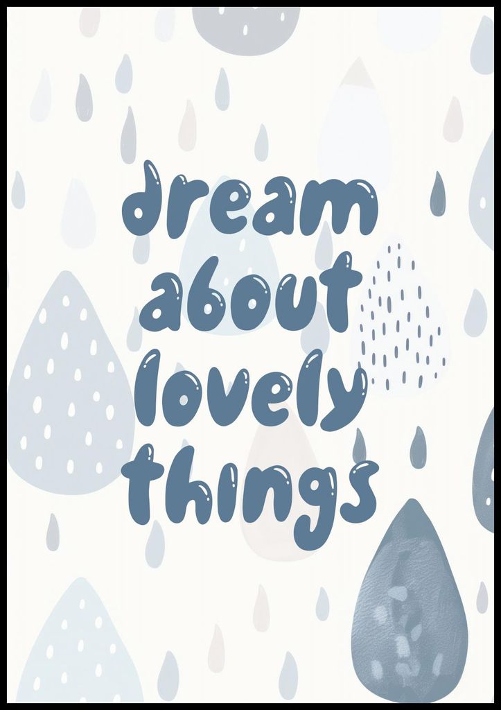 Poster 70x100cm Muster für Kinder, Mädchen und Jungen - Dream