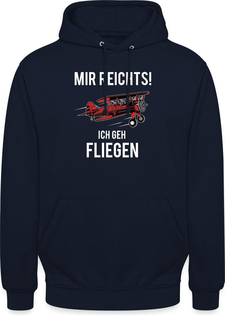 Spreadshirt Mir Reichts Ich Geh Fliegen Lustoger Spruch Uni Hoodie, S, Navy