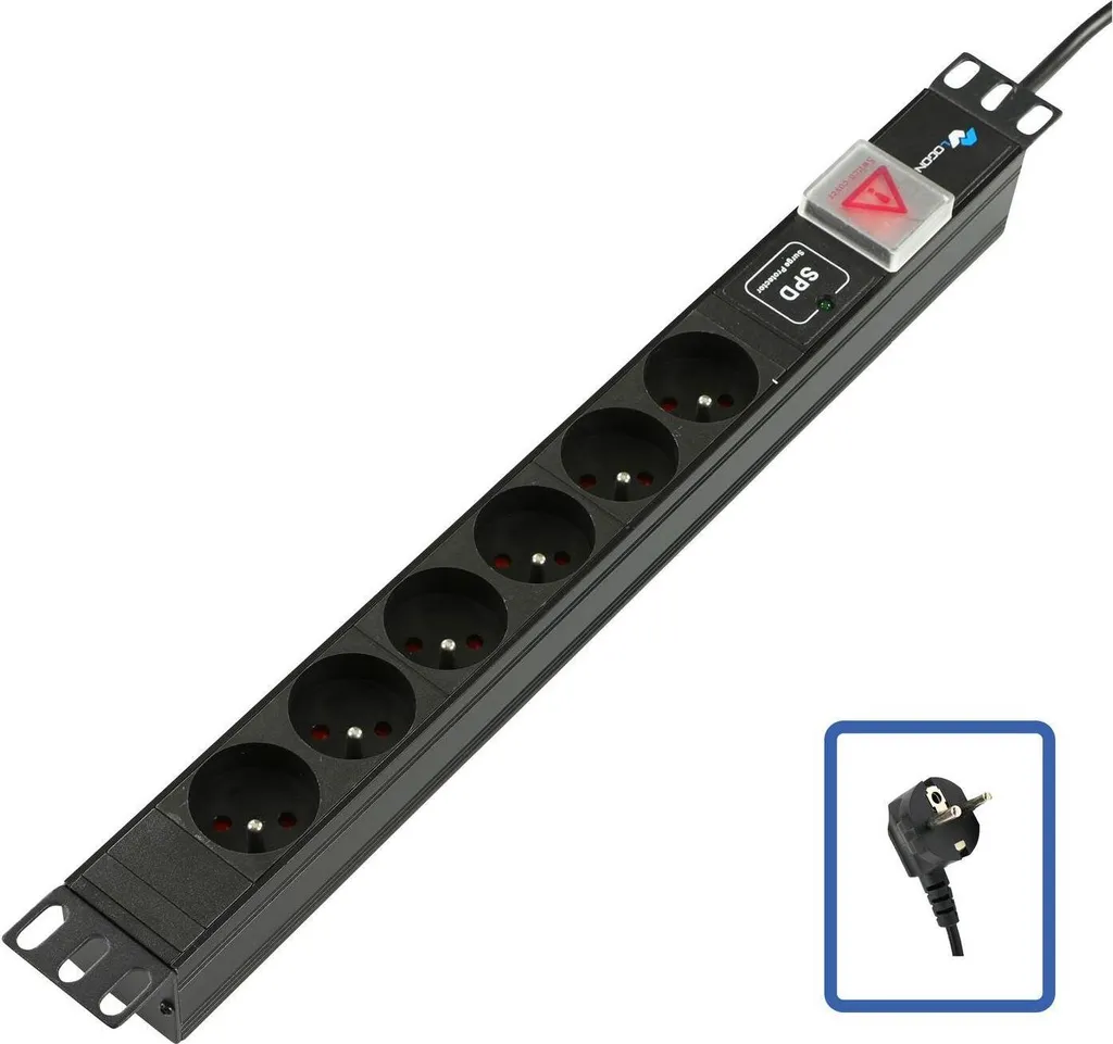 Multiprise Baie Informatique 19" Lanview TUPS047 Évite les Coupures 1U