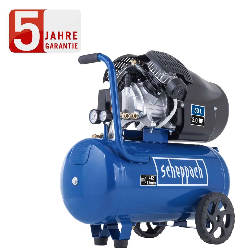 Scheppach Doppelzylinder-Kompressor HC53DC | 3 PS | 412 Produktbild 
