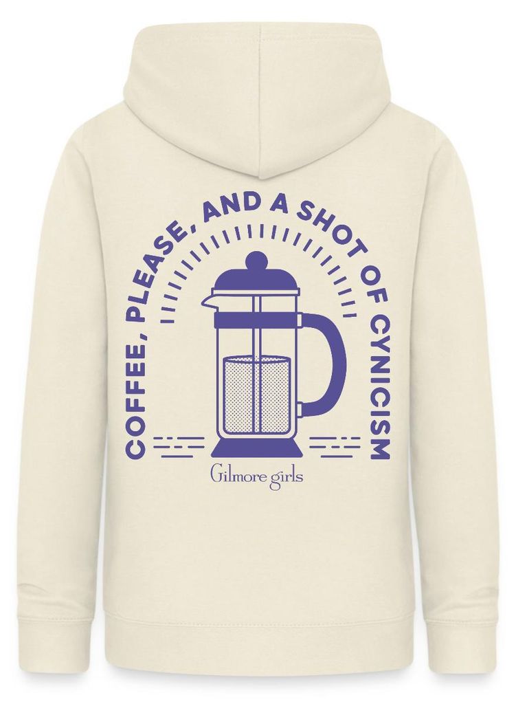 Spreadshirt Gilmore Girls French Press Mit Kaffeespruch Damen Hoodie, M, Vanille-Milchshake