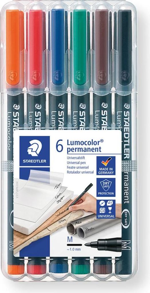 STAEDTLER Lumocolor Permanent Marker 317M 6er Etui Produktbild 