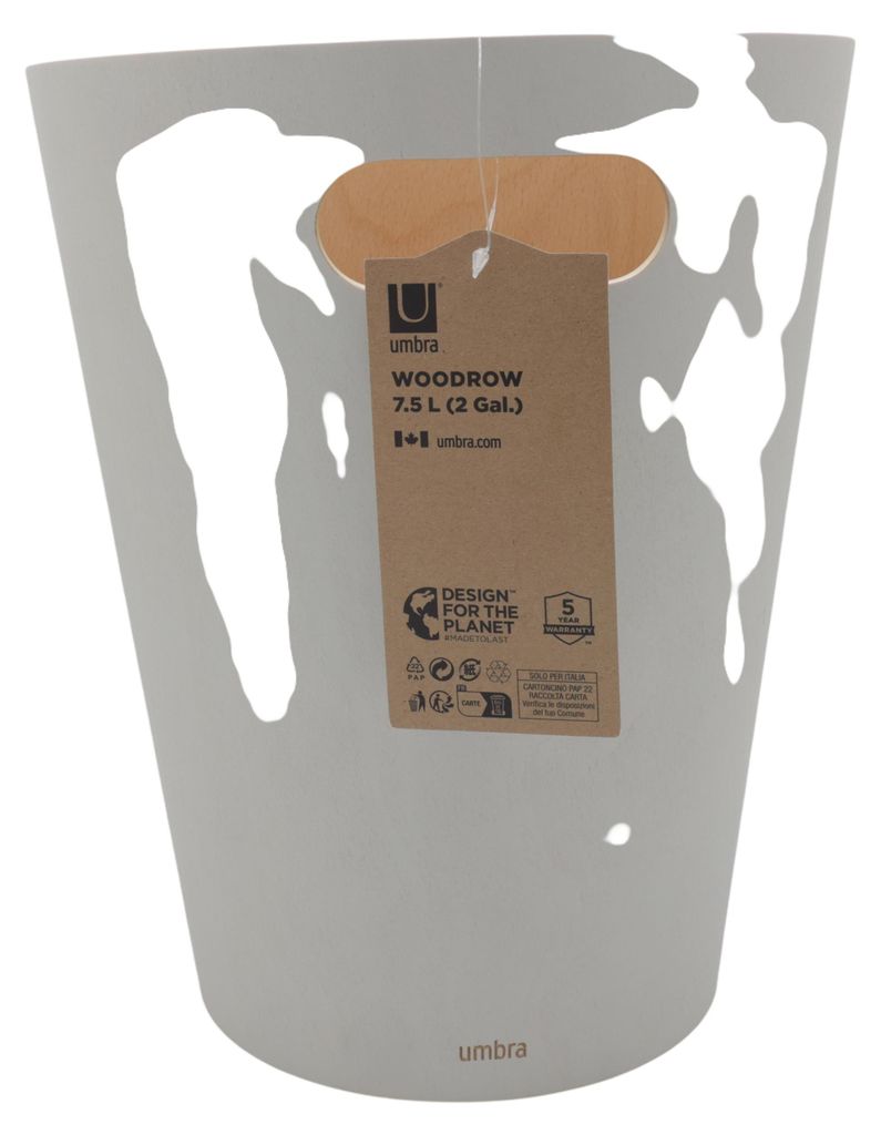 Umbra WOODROW CAN 7,5 l WHT/NAT Obrázok produktu 