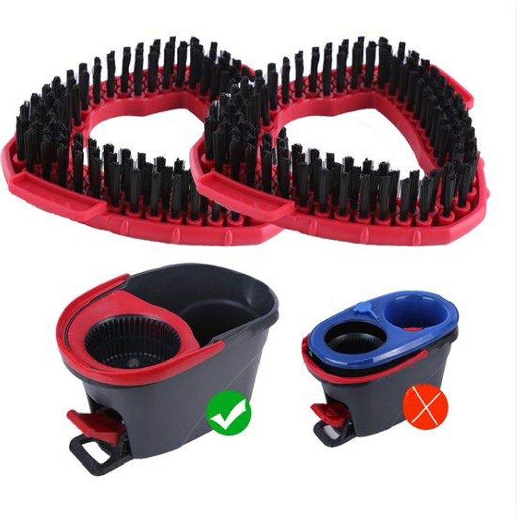 Dreibeckige, rotierende Bürste für Bad und Dusche, 2 Stück, wechselbar, für Vileda, Micros Power, O-Cedar Dweil