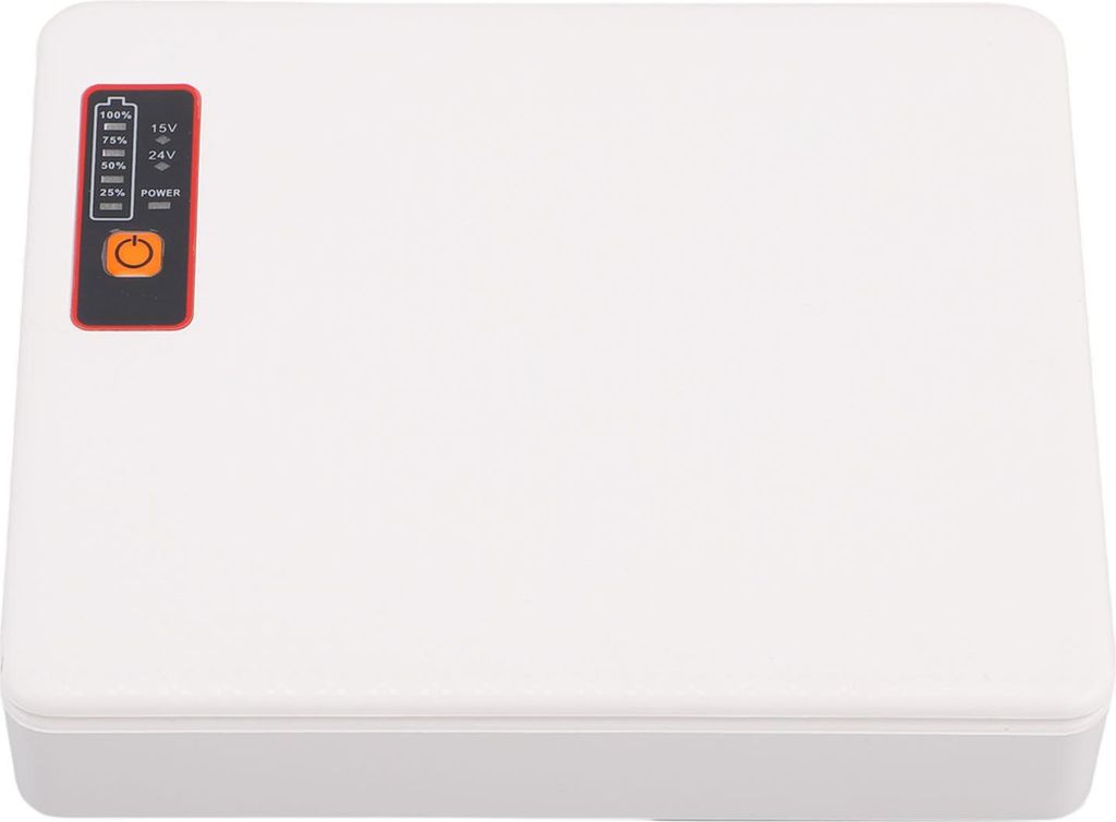 Unterbrechungsfreie Stromversorgung (USV) mit 16000 mAh Akku-Backup für Router, Modem, Kamera, USB Typ C, PoE, Multi-Spannungs-DC-Ausgang, EU-Stecker