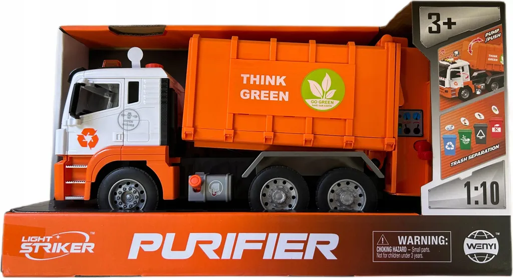 Camion poubelle robuste 1:10 son et lumière 2716 : fini l'ennui des jeux