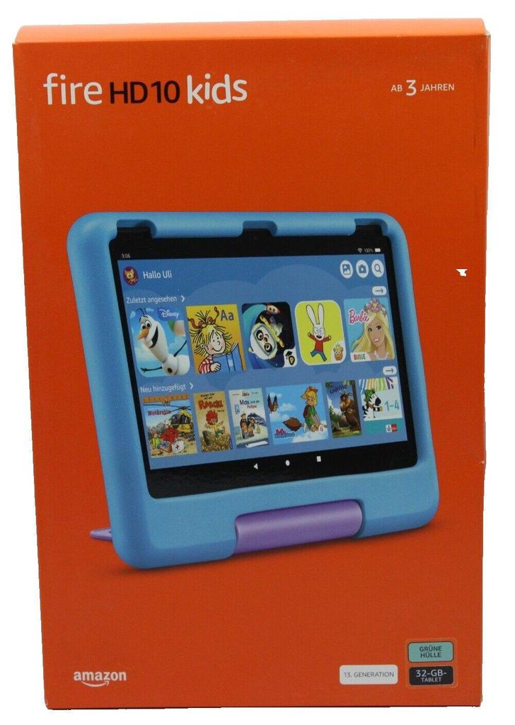 Amazon Fire HD 10 Kids (neueste Generation) grün, für Produktbild 