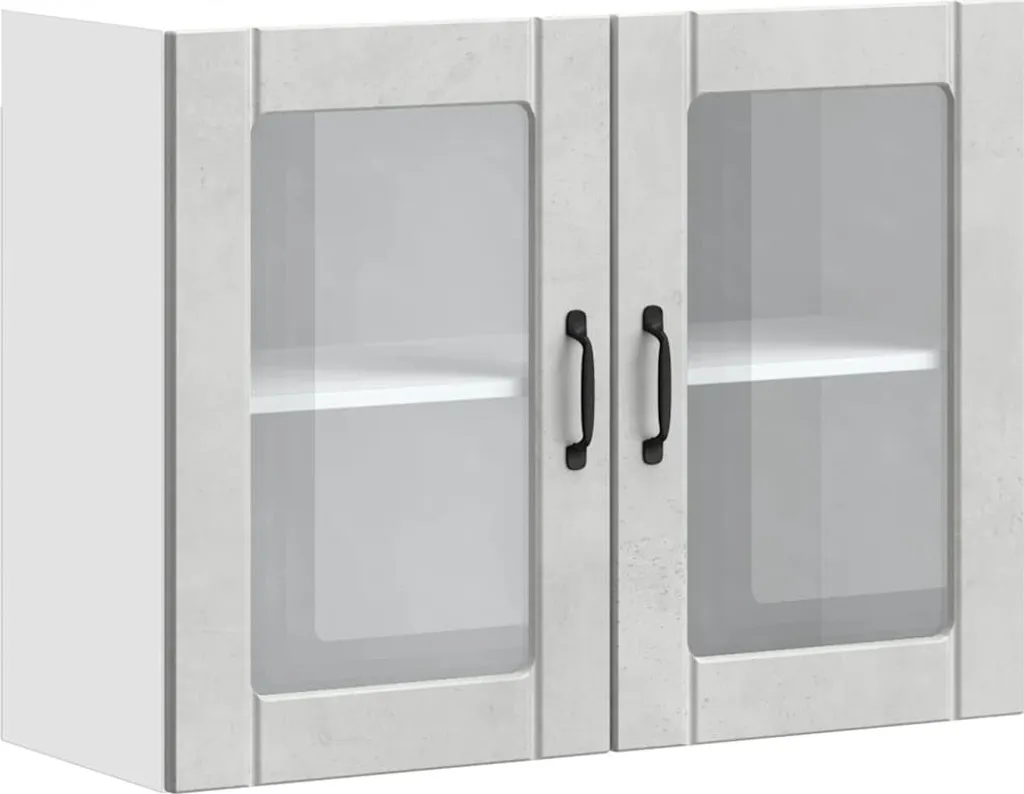 SYFAX Pensile Lucca 60x60 Grigio Cemento Vetro - Mobile Sospeso Industrial