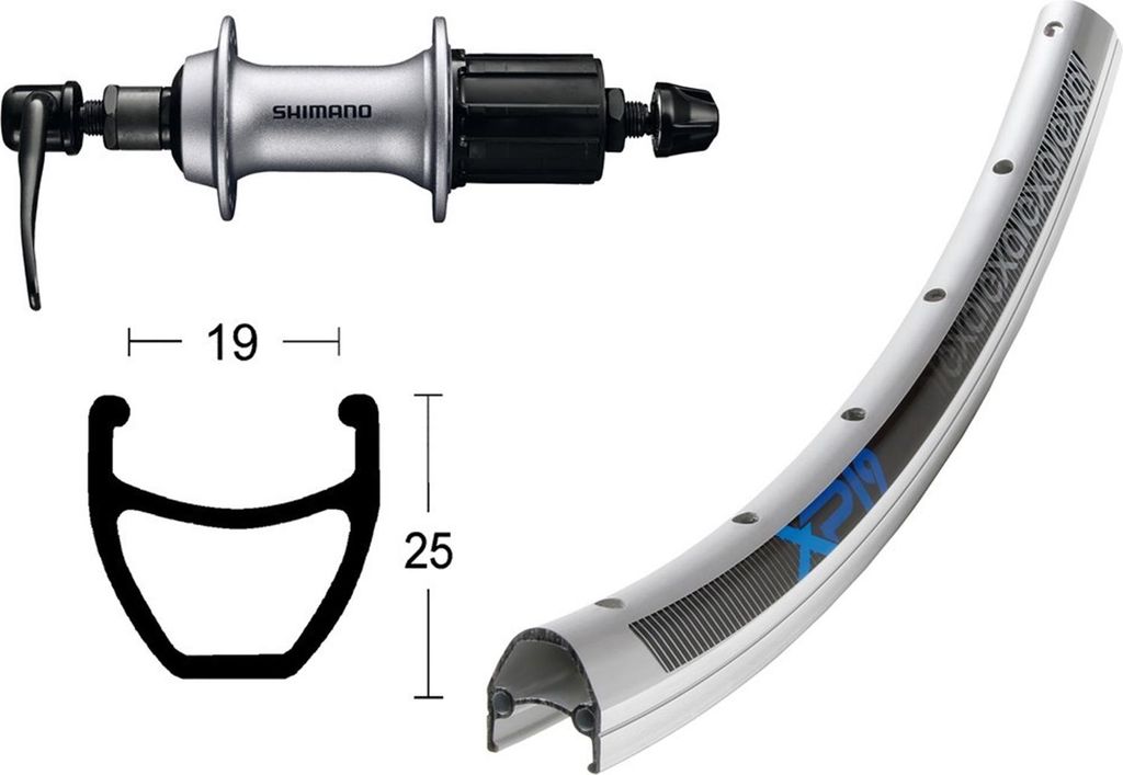 Bike-Parts Laufrad|Hinterrad 28x1.75 Zoll Acera T3000 8|9|10|11-fach Schnells...