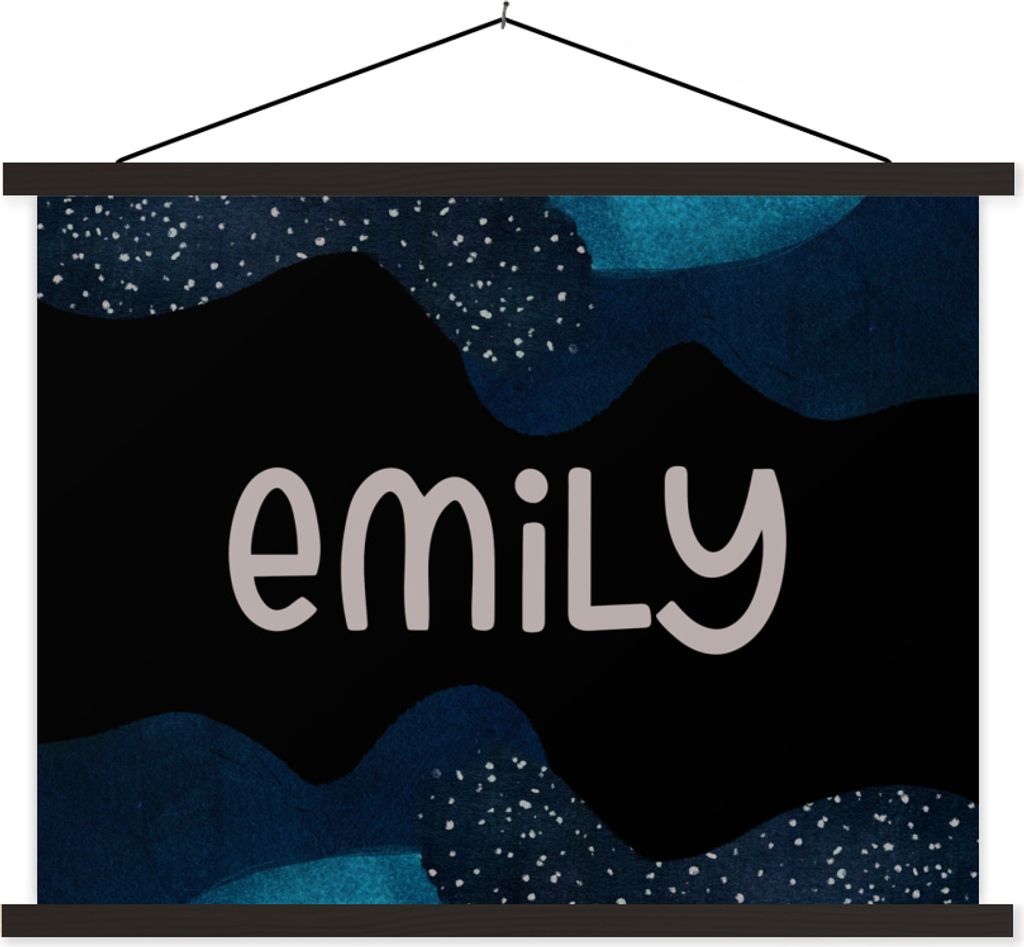 MuchoWow Textilposter Emily - Pastell - Mädchen 40x30 cm mit schwarzem Rahmen - Dekorationen