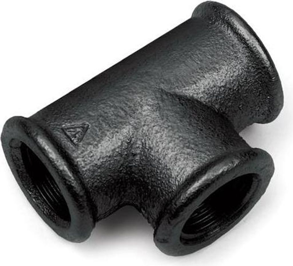 Schwarzes T-Stück 1 Zoll Dn25
