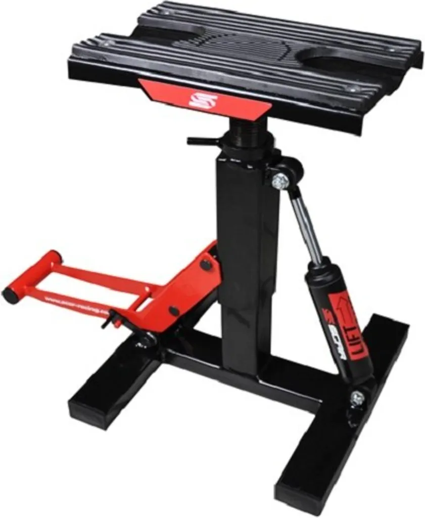 Élévateur hydraulique SCAR Mx noir avec plateau caoutchouc antidérapant
