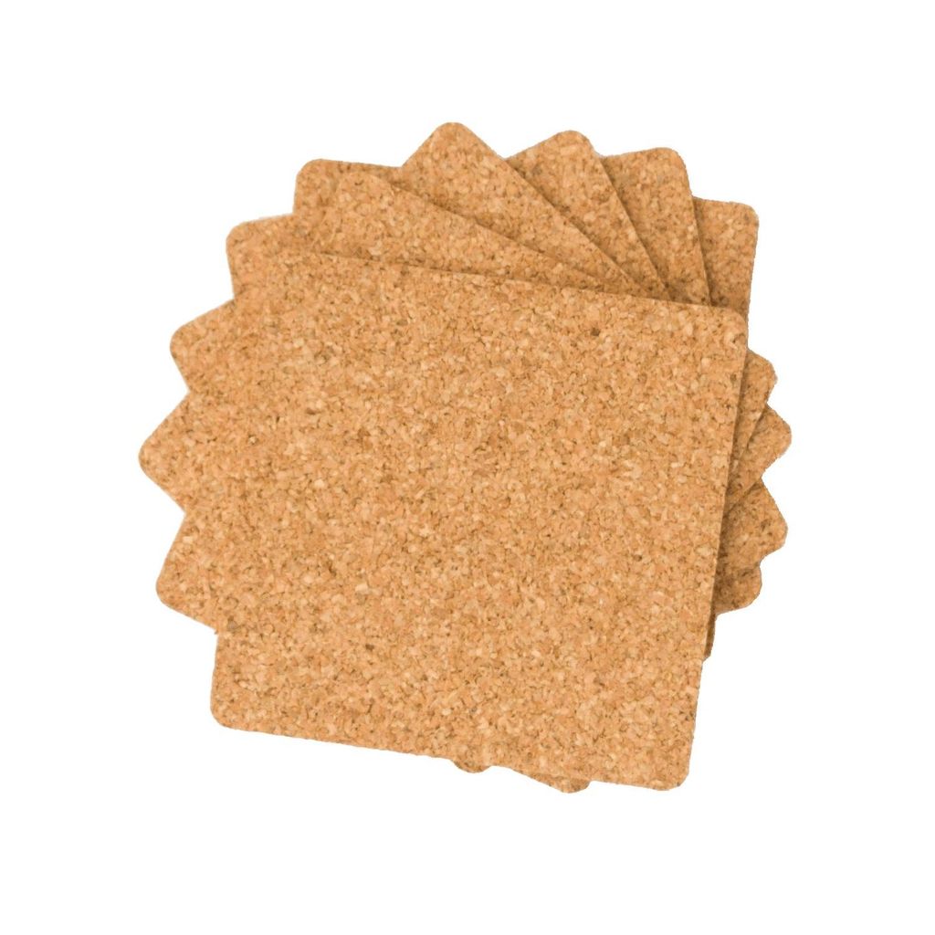 Kurkonderzetter, vierkant, voor bekers, 95x95 mm, dikte 3 Productafbeelding 