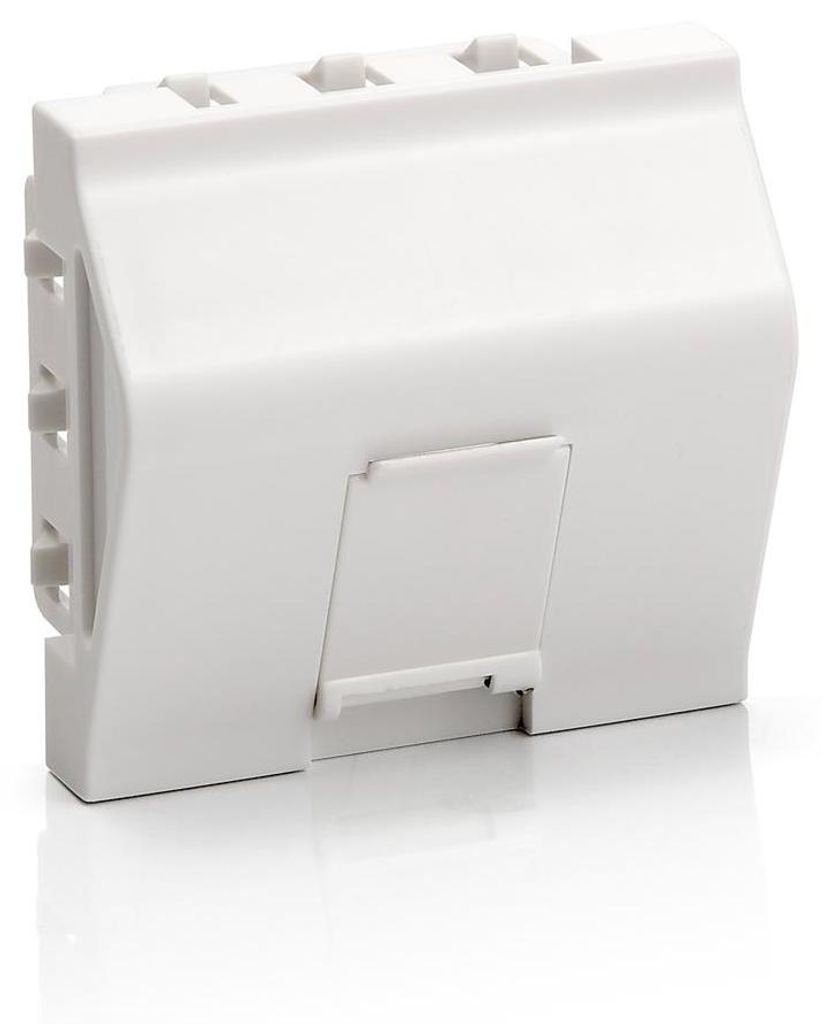 Equip Unterputzdose Einsatz French 1 Keystone 45x45 RAL9010 Polybeutel