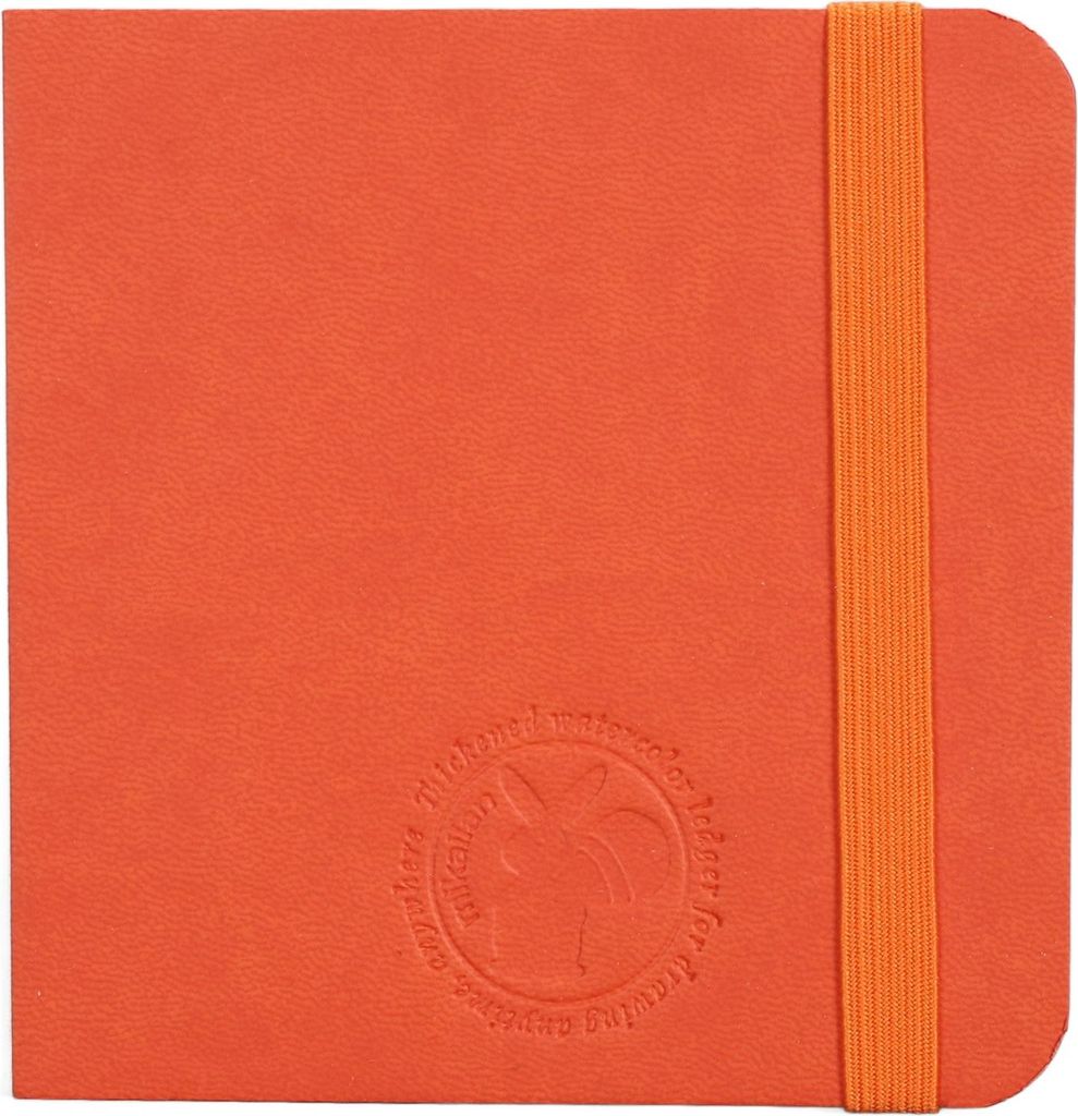 30 Sheet Watercolor Sketchbook Fine Grain Portable Pocket Watercolor Painting Paper 10 X 10cm Orange
