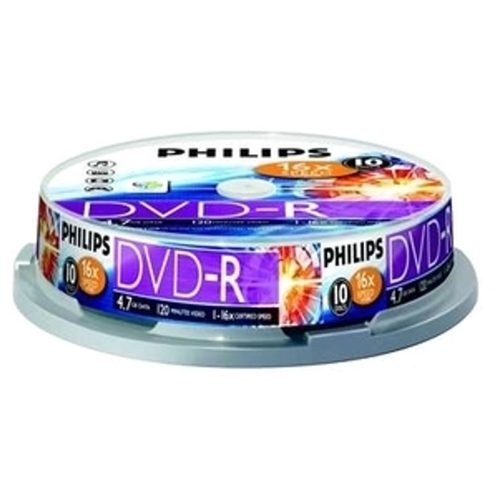 Philips DVD-Rohlinge, 120Min, 4.7GB, Speed 16x, Spindel (10 Produktbild 