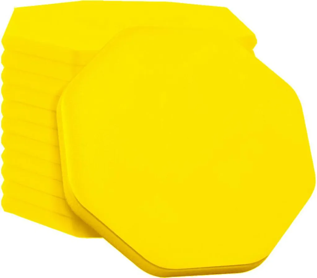 Jeton Plastique Jaune Octogonal 38mm CombiCraft Haute Qualité - 100 pcs