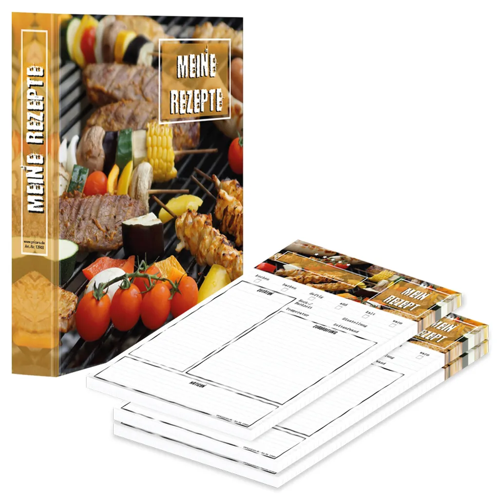 Cartella ricette PRICARO con blocco ricette "BBQ", A4