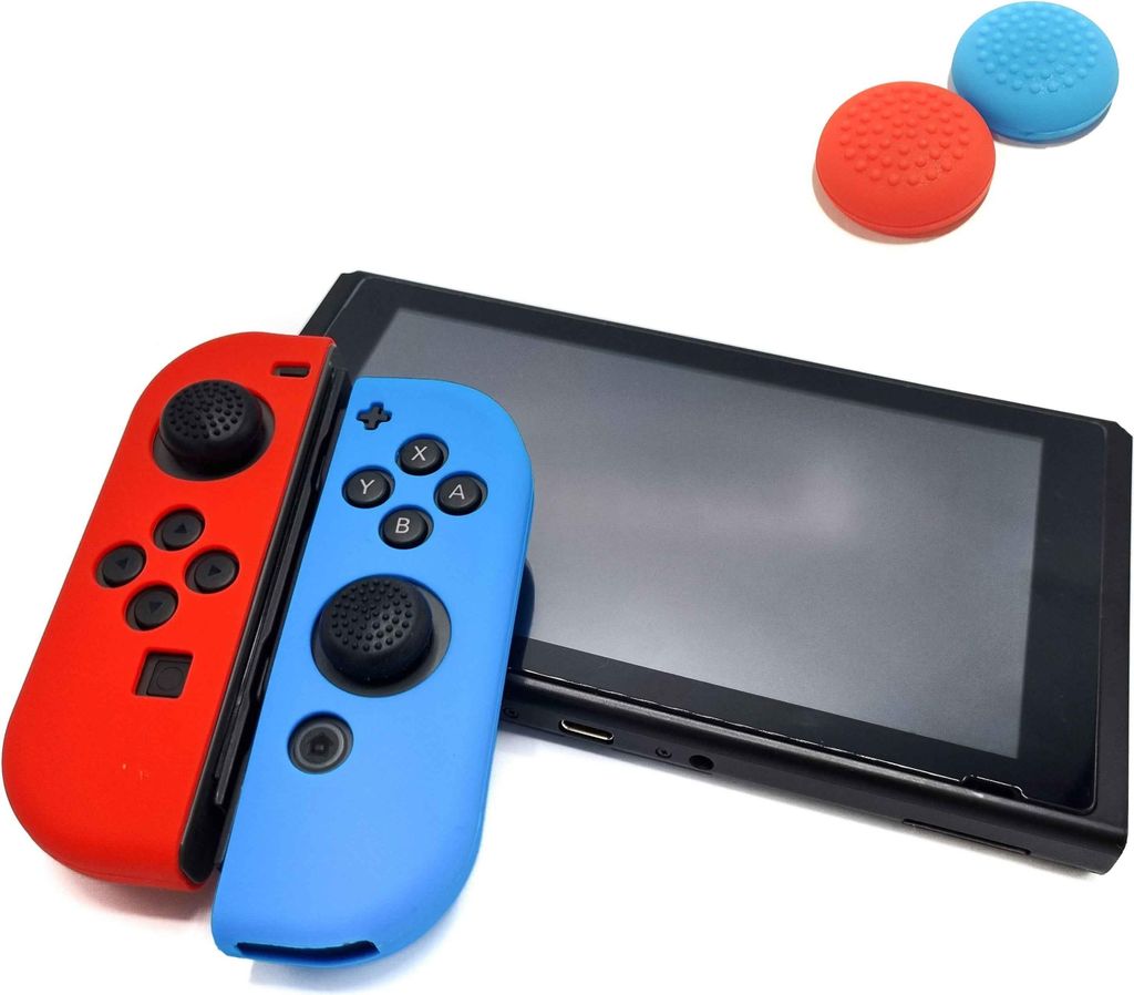 Thumbgrips - Hoesjes & Skins + Thumb Grips voor Nintendo Switch 1 - Performance Gaming Case - Soft Grip Covers - Anti-Slip Joy-Con Controller Acces...