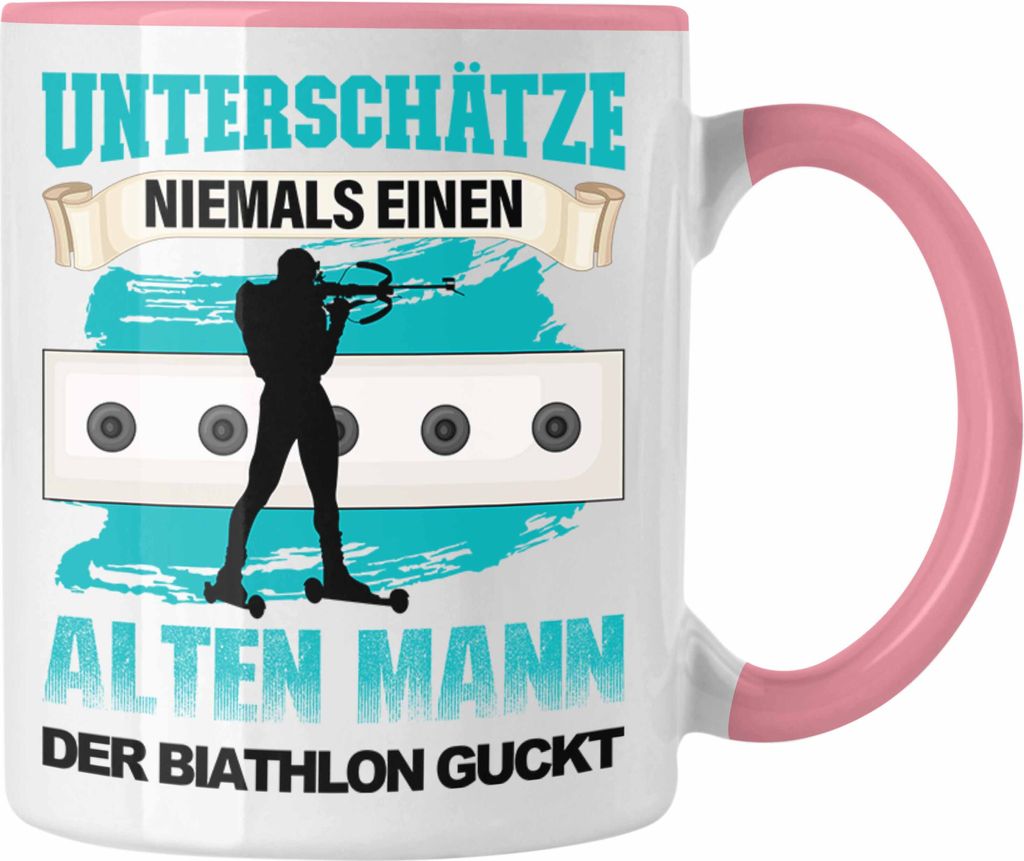 Trendation - Biathlon Tasse "Unterschätze Niemals einen Produktbild 