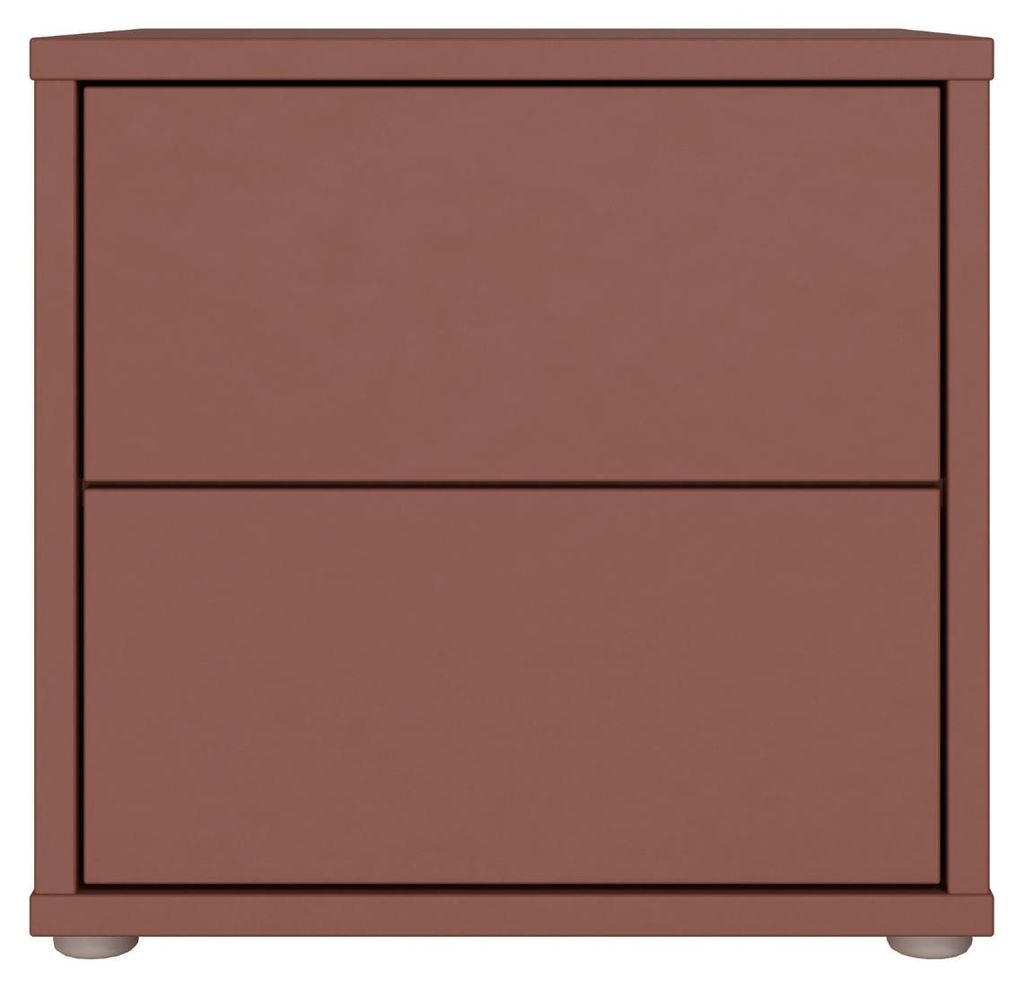 Nachtkommode >ALICE SPRINGS< in Terrakotta - 49,8x47,9x41,5cm (BxHxT)