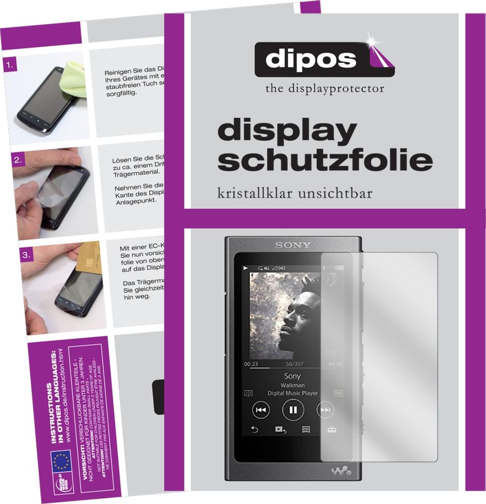 2x dipos Crystalclear Sony Walkman NW-A35