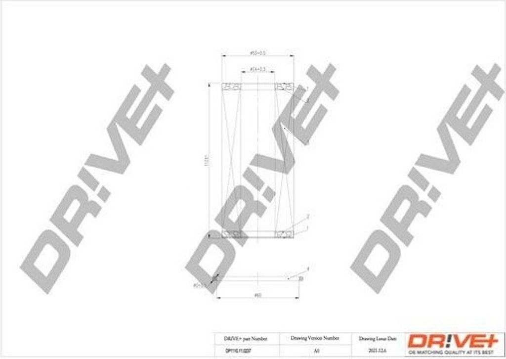 Dr!ve+ DP1110.11.0237 - OE 06K115466 Ölfilter für A3 (8V), A4 (8K), A5 (8T), A5 (8F), Q5 (8R), Leon (5F), Octavia III (5E), Beetle (5C), Golf VI,...