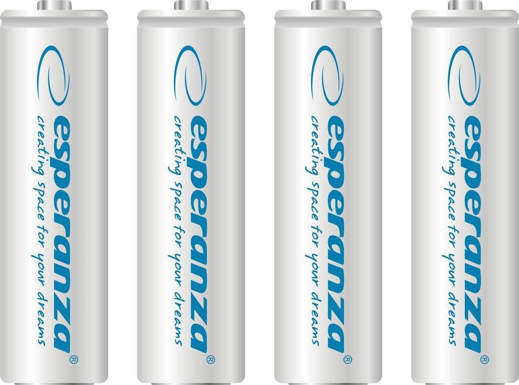 Esperanza Wiederaufladbare Batterien Ni-Mh Aa 2000Mah 4St. Weiß