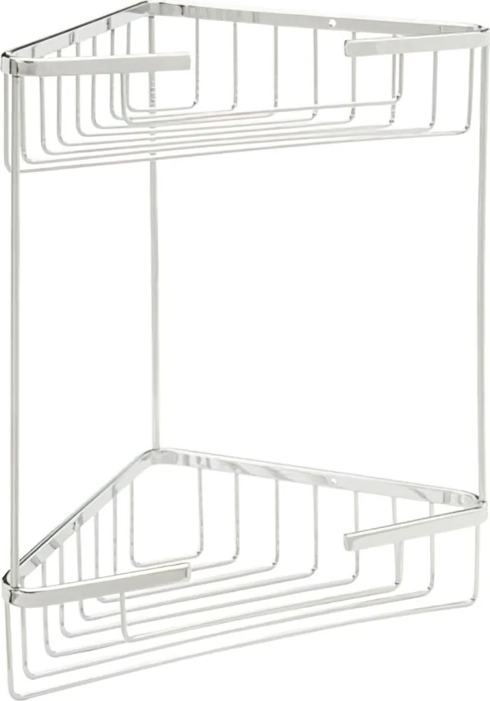 Rangement douche d'angle Maurer 2 paniers inox 19x19x35 cm gain place