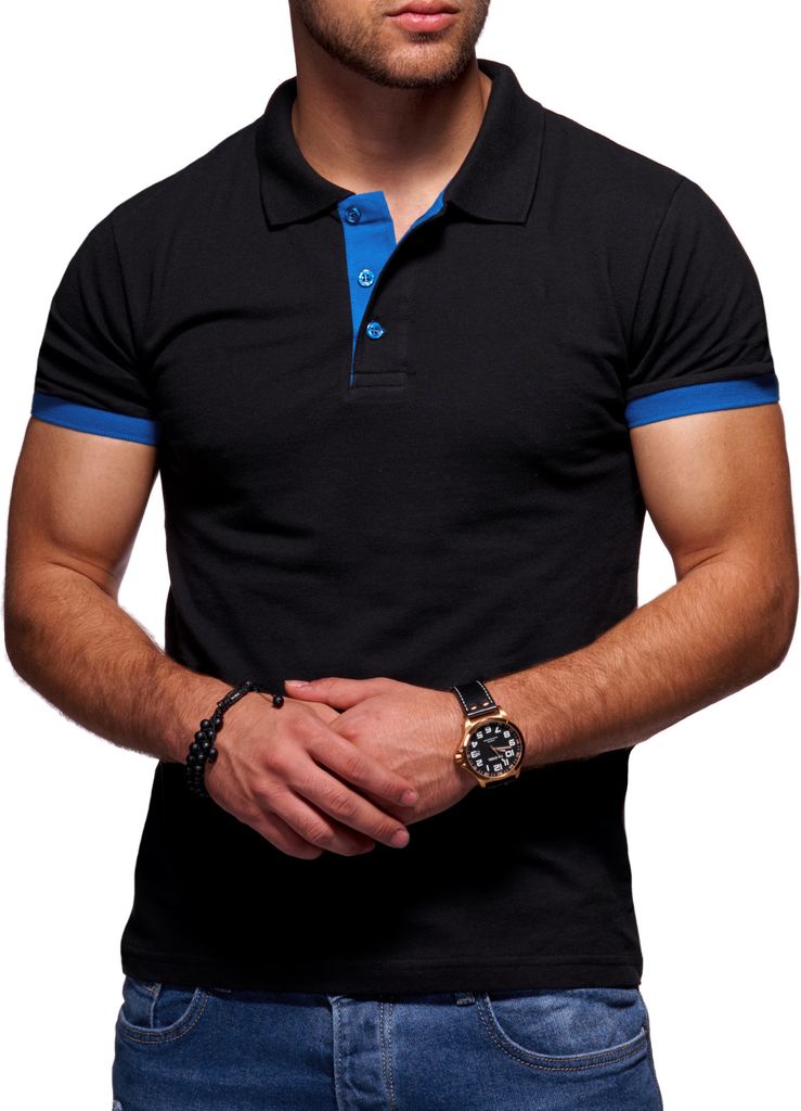 Style-Division Herren Poloshirt für Herren in Piqué-Qualität Polohemd Basic Polo-Hemd T-Shirt