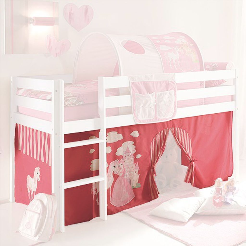 Vorhang Bettvorhang 3-teilig 100% Baumwolle Auto Hochbett Spielbett Kinderzimmer 