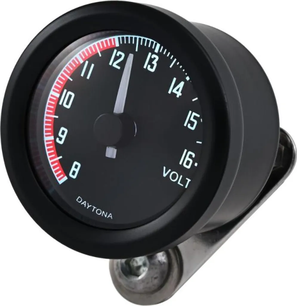 Compteur de Volt Velona Face Rouge - Manomètre Digital Moto de Précision