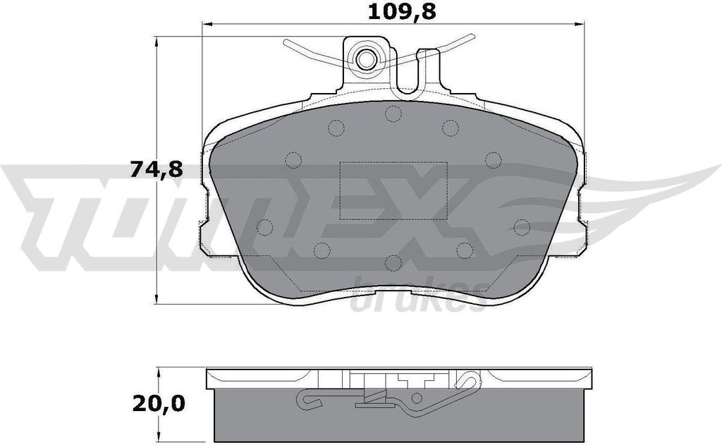 TOMEX brakes Bremsbeläge Satz Vorne Bremsklötze passend für MERCEDES-BENZ C-Klasse Limousine (W202) TX 11-46