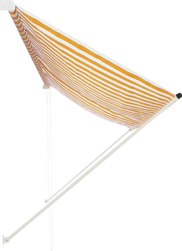 vidaXL Einziehbare Markise Gelb und Weiß 350 x 150 cm