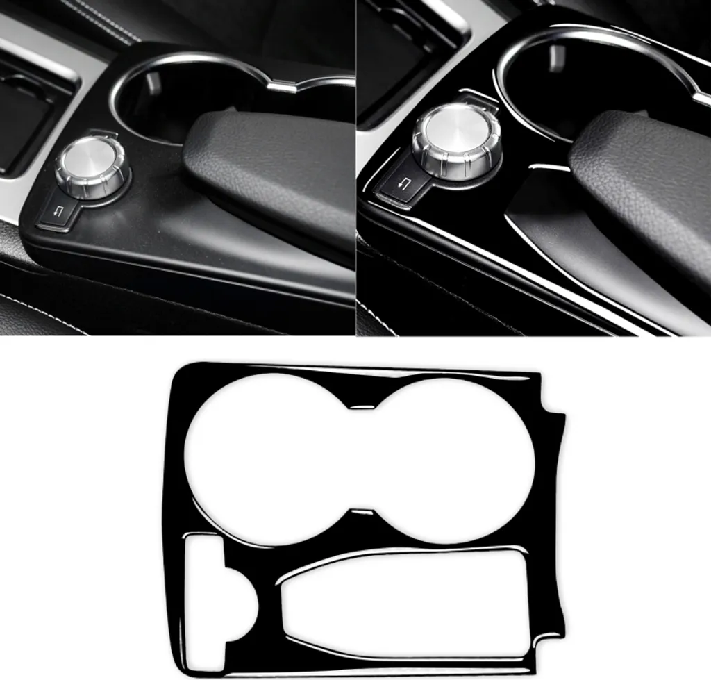 Cornice Portabicchieri Mercedes GLK 2008-2015 Nero ABS - Upgrade Interni