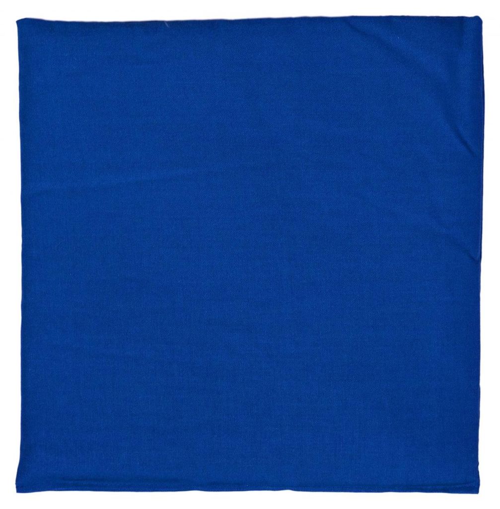 Bio-Bio Dinkelkissen 19x19cm. Bio-Füllung & Bio Stoff enzianblau. Kleines Körnerkissen Wärmekissen & Kältekompresse