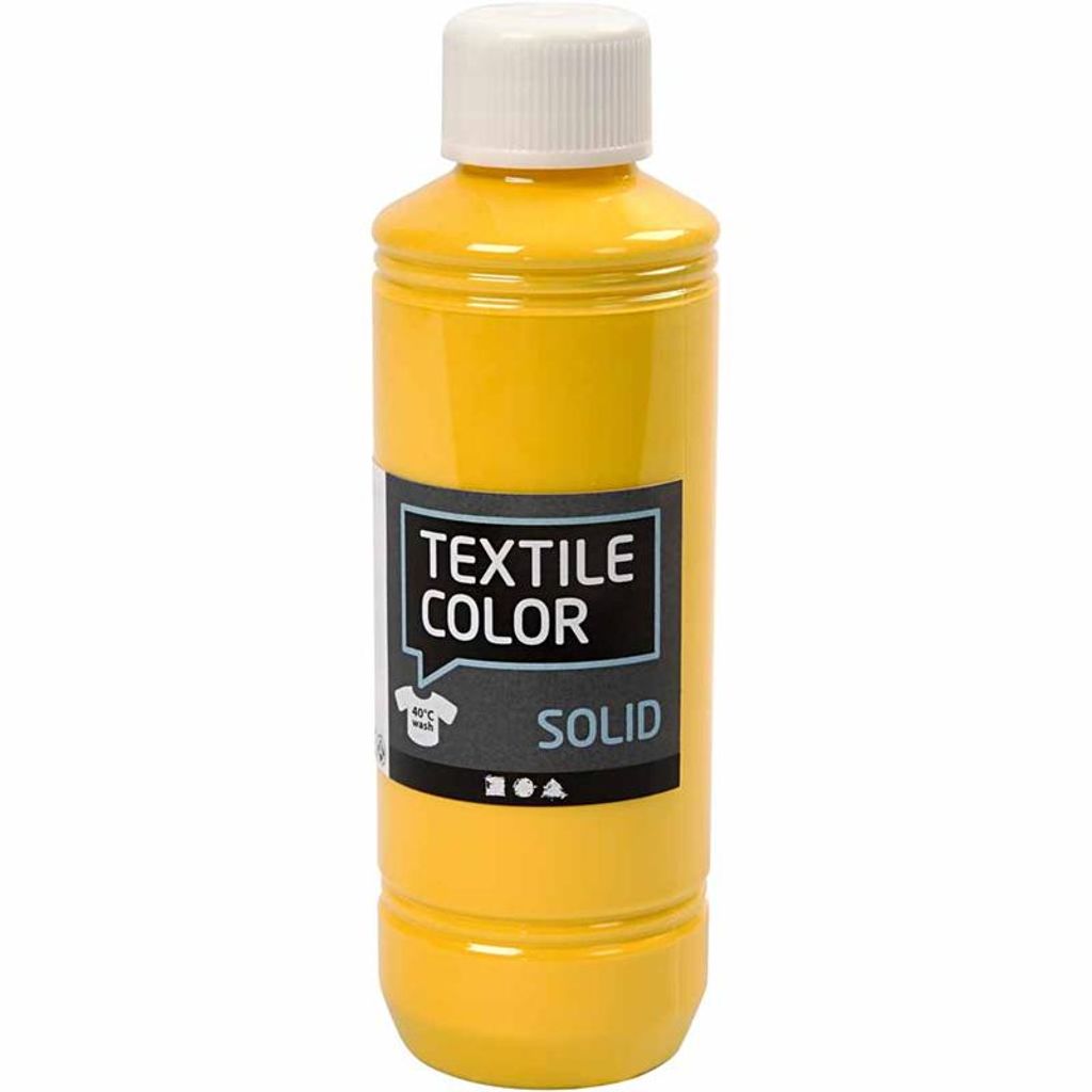 Creativ Company Textilfarbe Gelb - deckende Stofffarbe 250ml