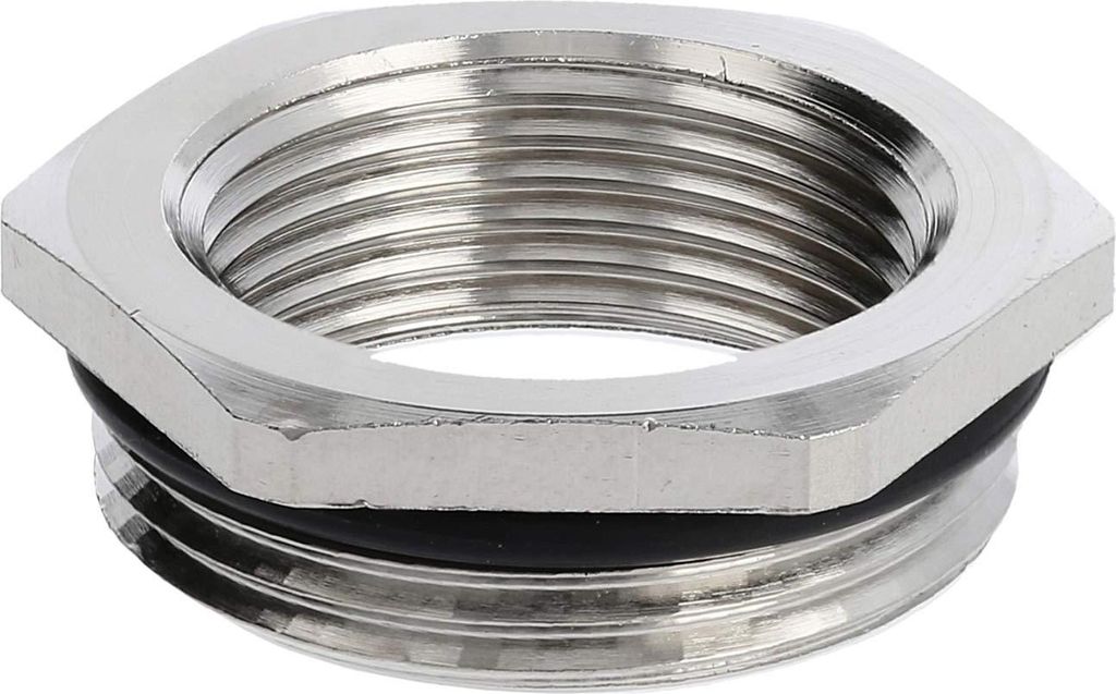 Reduzierung PG/PG von PG21x1,588 auf PG16x1,41 MRR21/16 Sechskant Messing (CuZn) vernickelt Anschlussgewinde 7,0mm - 1