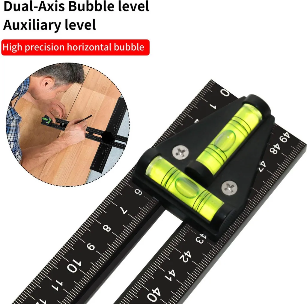 Équerre multi-angles 90°/45° de 54 cm, outil de mesure réglable et précis - 16