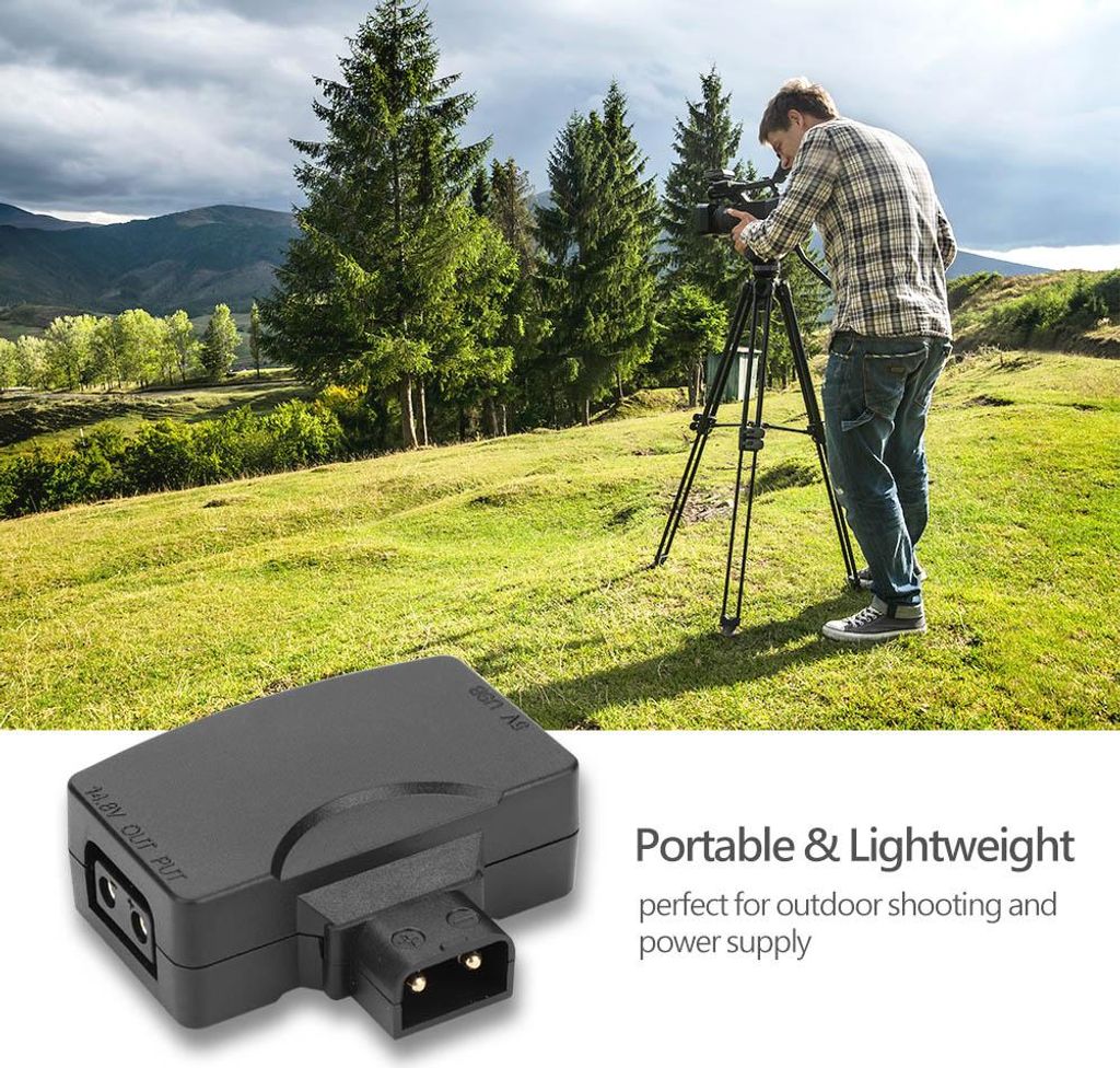 D-Tap Adapter mit USB-Anschluss für V-Mount-Batterien, Monitore, Smartphones, 5x4,5 cm