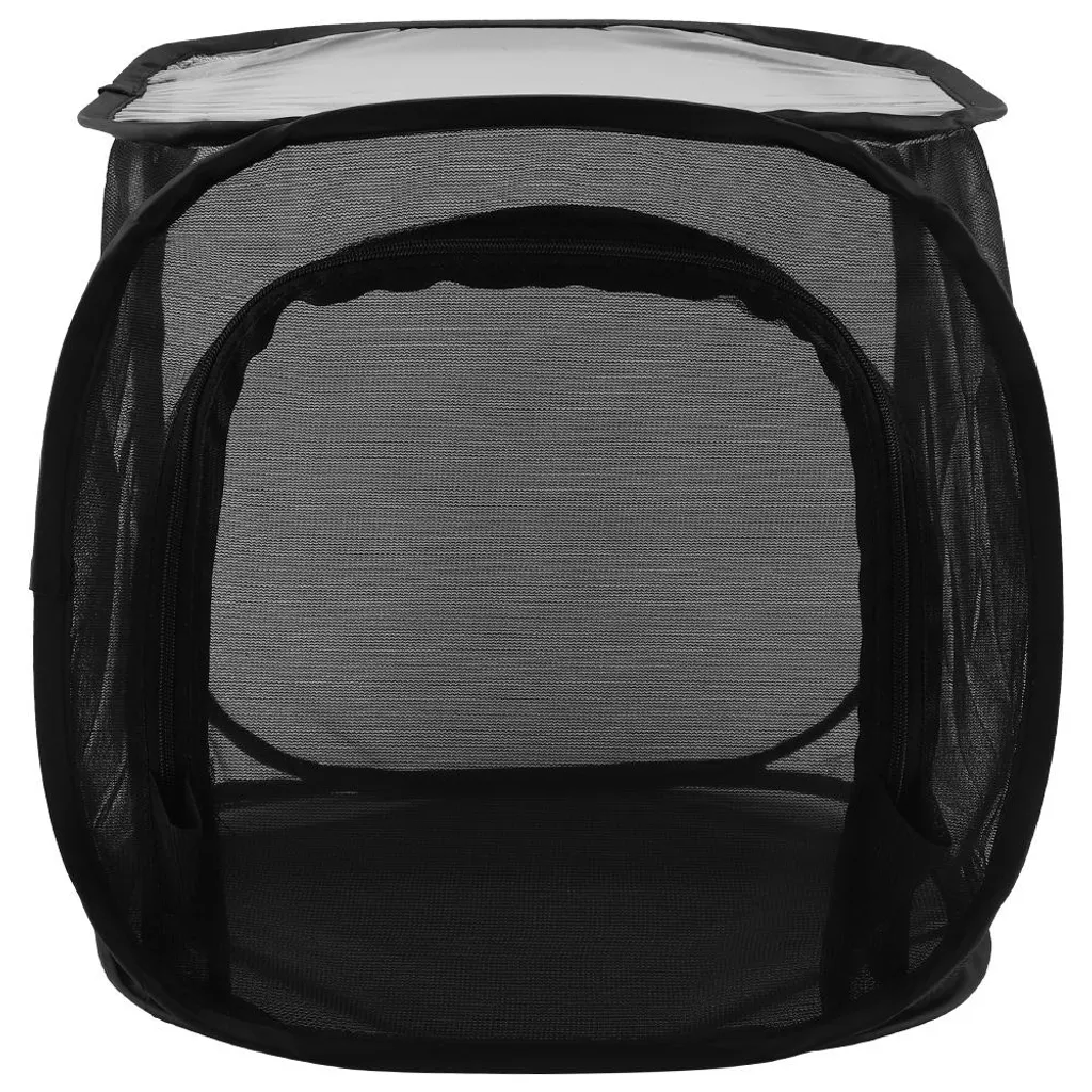 Cage d'élevage ventilée anti-évasion en polyester avec poignée de transport