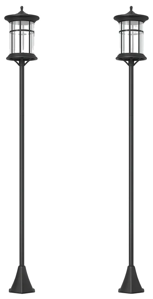 Lampadaire Solaire IP44 avec Allumage Automatique - Structure Fer 184cm